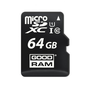 MICRO SD GOODRAM 64GB C10 UHS-I CON ADAPTADOR - Imagen 1