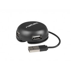 HUB NATEC BUMBLEBEE 4 PUERTOS USB 2.0 NEGRO - Imagen 1