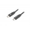 CABLE LANBERG USB C MACHO/MACHO 1M QUICK CHARGE 4.0 NEGRO - Imagen 1