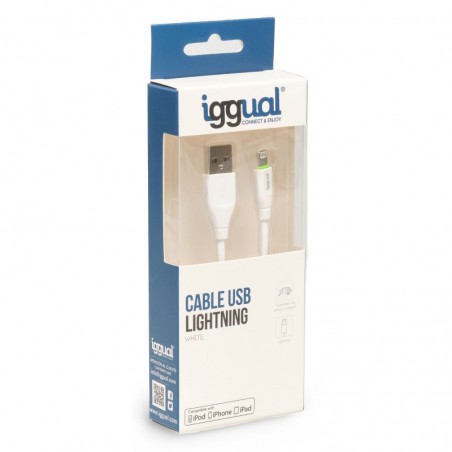 iggual cable USB-A/Lightning 100 cm blanco - Imagen 3
