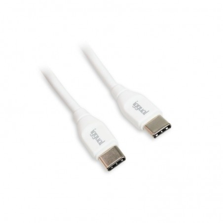 iggual Cable USB-C/USB-C 100 cm blanco Q3.0 3A - Imagen 2