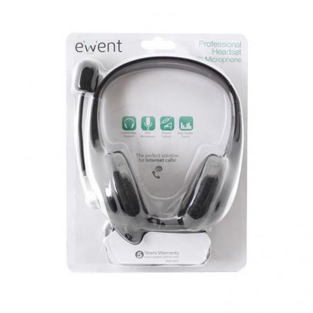 EWENT EW3562 Auriculares + Micrófono Stéreo negro