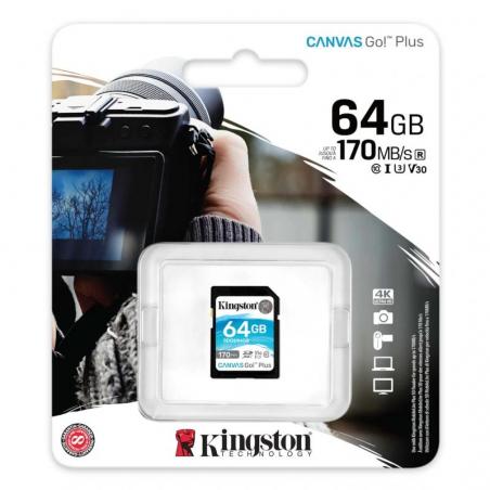 Kingston Canvas Go! Plus SD 64GB class 10 U3 V30