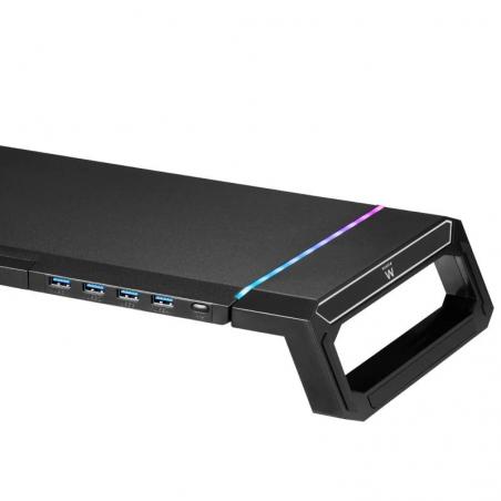 ELEVADOR MONITOR EWENT PLEGABLE RGB CON HUB USB CAJON Y SOPORTE MOVIL