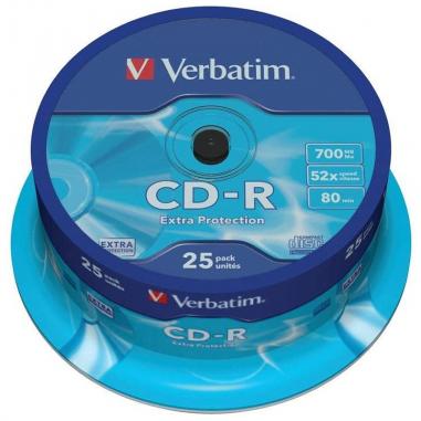 Verbatim CD-R 700MB 52x Tarrina 25Uds