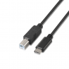 CABLE AISENS USB 2.0 IMPRESORA 3A, TIPO USB-C/M-B/M, NEGRO, 2.0M