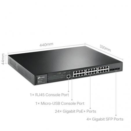 TP-Link SG3428MP Switch 24xGB PoE L2 4xSFP Rack