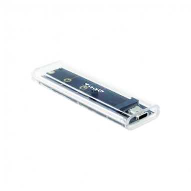CAJA TOOQ EXT. M.2 NGFF/NVME USB3.1 GEN2 USB-C RGB TRAN