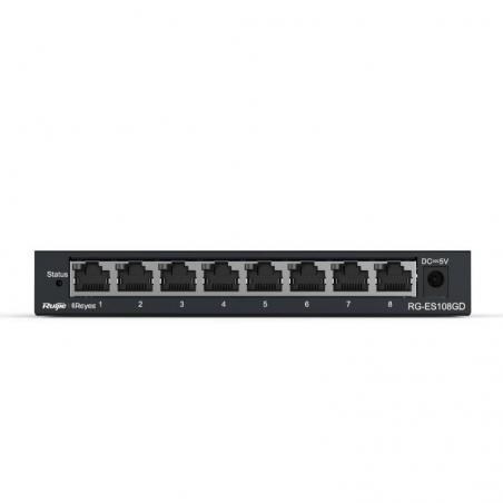 Ruijie Unmanaged Switch 8xGb RJ45 Steel Case