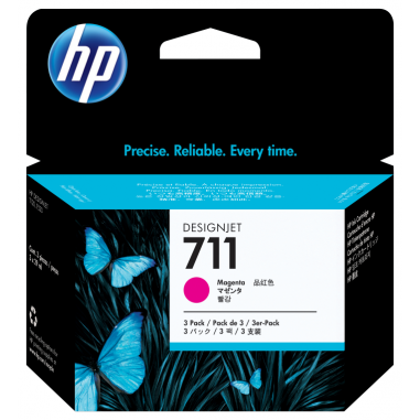 TINTA HP 711 MAGENTA PACK 3