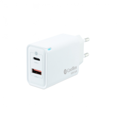 CARGADOR COOLBOX GAN 45W USB-C/USB-A PARED