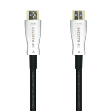 CABLE HDMI AISENS V2.0 OPTICO ACTIVO AOC 4K60HZ M/M 20M NEGRO