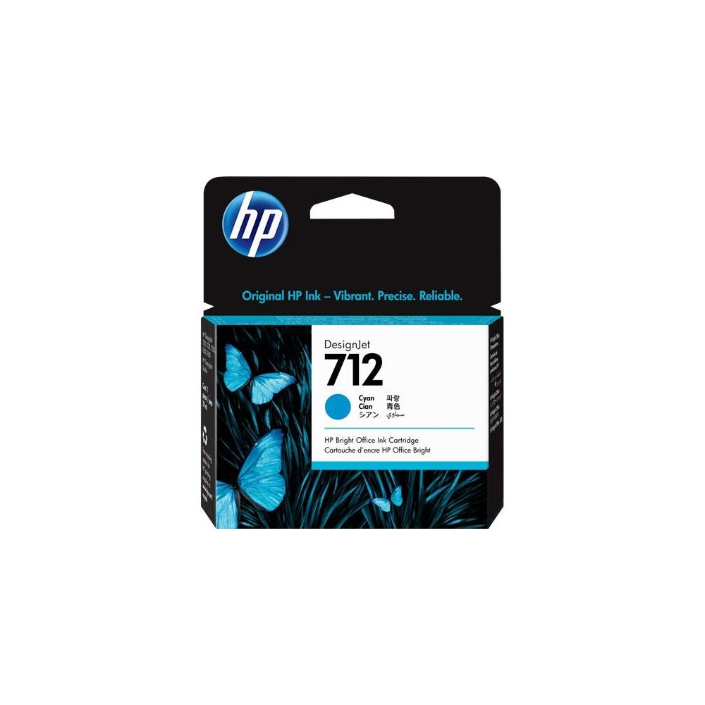 HP 712 Cyan Cartucho de Tinta Original - 3ED67A