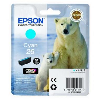 Epson T2612 (26) Cyan Cartucho de Tinta Original - C13T26124012