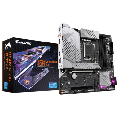 PLACA BASE GIGABYTE B760M AORUS ELITE AX 1700 MATX 4XDDR5