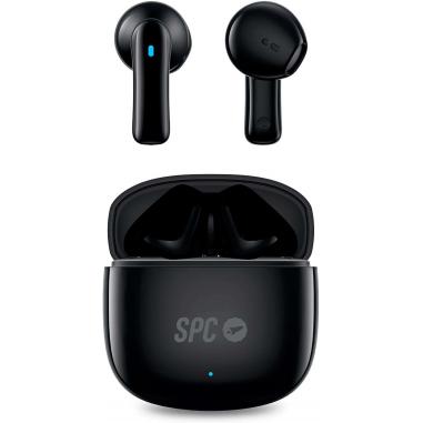 SPC Auriculares True Wireless Zion 2 Play - Autonomia 28 Horas - Base de Carga USB-C - Control por Toques - Compatible con Asist