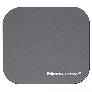 Fellowes Alfombrilla para Raton con Microban - Proteccion Antibacteriana - Base de Goma - 23.2x19.9cm - Color Gris