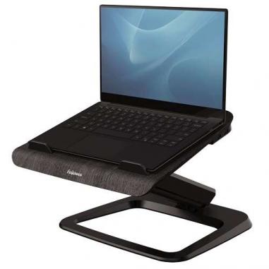 Fellowes Hana Soporte para Portatil - Sistema de Muelle a Gas - Inclinacion Maxima 95º - 4 Puertos USB - Base de Aluminio y Plat