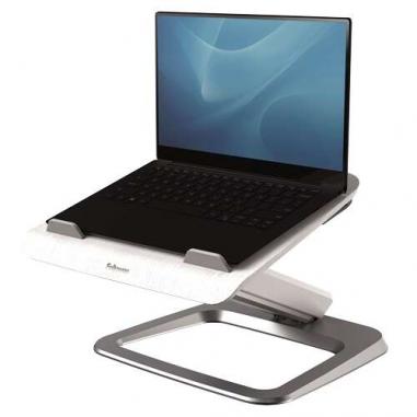 Fellowes Hana Soporte para Portatil - Sistema de Muelle a Gas - Inclinacion Maxima 95º - 4 Puertos USB - Base de Aluminio y Plat