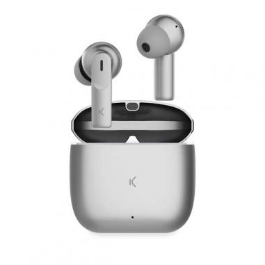 Ksix Meteor Auriculares Inalambricos - Estuche Metalico - ENC - Color Plata