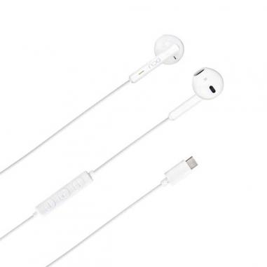 DCU Tecnologic Auriculares USB Tipo C - Stereo - Color Blanco