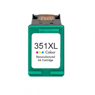 HP 351XL Color Cartucho de Tinta Remanufacturado - Reemplaza CB338EE/CB337EE