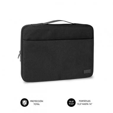 Subblim Funda Elegant para Portatil - Ideal para Viajeros, Negocios y Estudiantes - hasta 14" - Bolsillo Frontal con Cremallera 