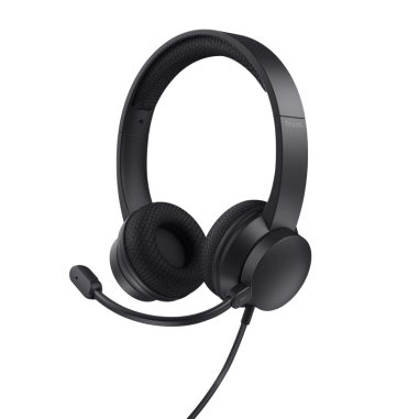 Trust Ayda Auriculares con Microfono USB - Cancelacion de Ruido - Diadema Ajustable - Controles en Auricular - Cable de 1.8m - C