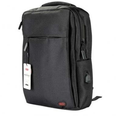 XO Mochila para Portatil - hasta 15.6" - Impermeable y Resistente - Carga Rapida USB - Diseño Ergonomico - Color Negro