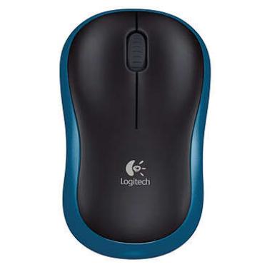 Logitech M185 Raton Inalambrico 1000dpi - 3 Botones - Uso Ambidiestro - Color Negro/Azul