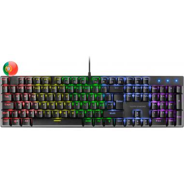 Mars Gaming Teclado Mecanico RGB MK422 - Tecnologia Antipolvo - Efectos de Iluminacion Rainbow - Teclas Ultra-resistentes - Func