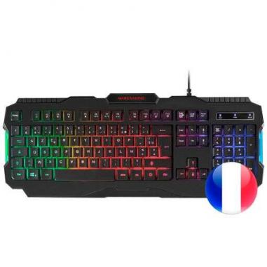 Mars Gaming MRK0 Teclado Gaming RGB Rainbow 9 Colores 15 Teclas de Funcion - 560x199x32mm - Retroiluminacion Multicolor, Capacid