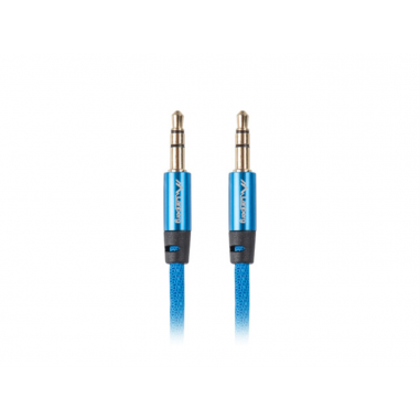 CABLE MINIJACK LANBERG 3.5MM M/M 3 PIN 2M PREMIUM AZUL