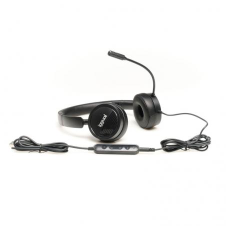 iggual Auriculares con micro Dual Tech USB/3,5 mm