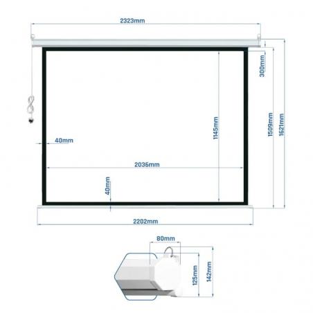 iggual Pantalla eléctrica 16:9 92" 203x114 cm