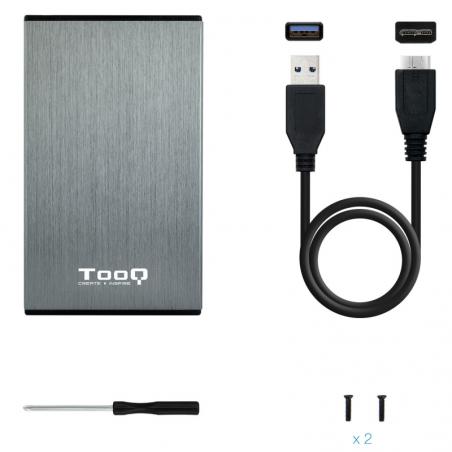 Tooq TQE-2527G Caja HDD 2.5" USB 3.1 Gen1/USB 3.0