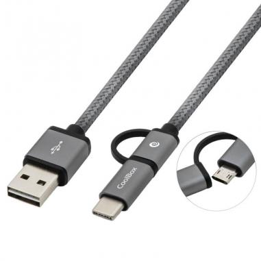 Coolbox Cable MULTIUSB MICRO/C Gris