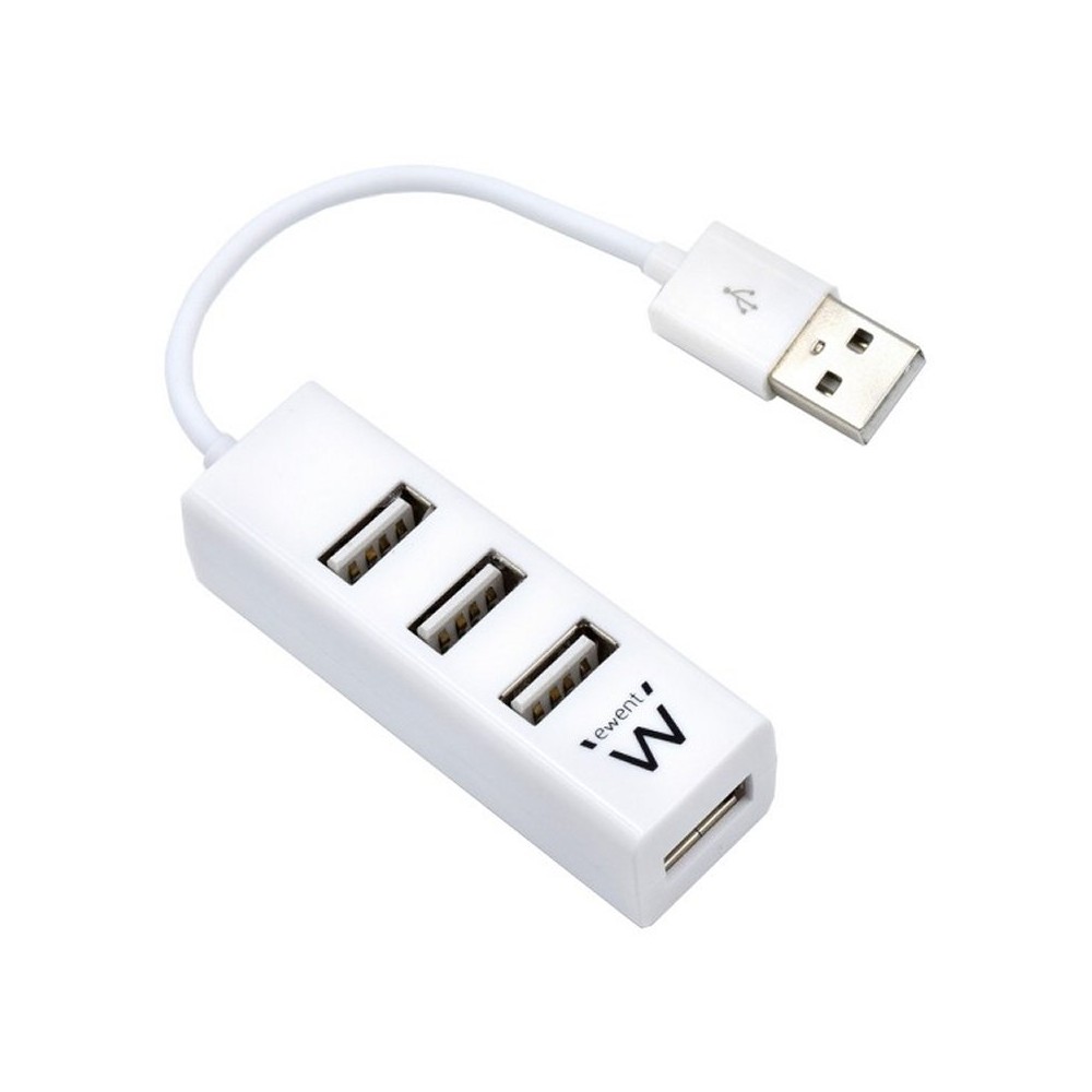 EWENT EW1122 MINI-HUB USB 4 PUERTOS BLANCO