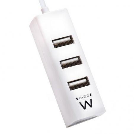 EWENT EW1122 MINI-HUB USB 4 PUERTOS BLANCO