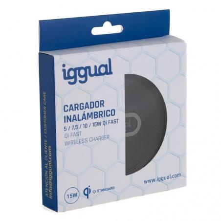 iggual Cargador inalámbrico Qi Fast 15W