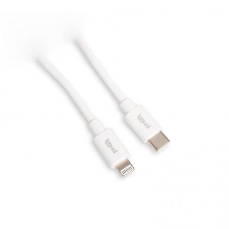 iggual cable USB-C/Lightning 100 cm blanco Q3.0 3A