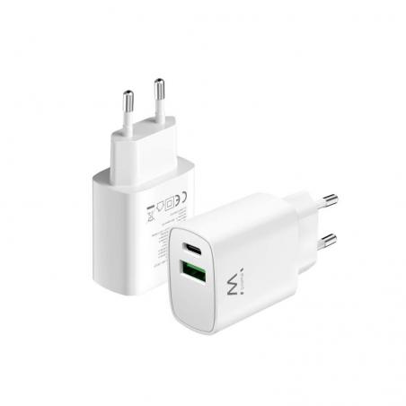 EWENT Cargador rapido Q3 20w Usb-C y Usb-A