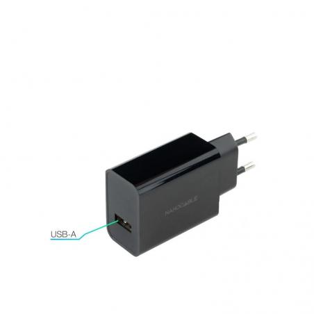 Nanocable Cargador 1 x USB 5V-2.1A Negro