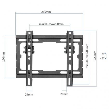 iggual SPTV12 Soporte TV pared 23"-43" 45kg Tilt