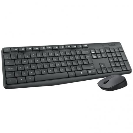 Logitech MK235 Teclado y ratón Inalámbrico Gris