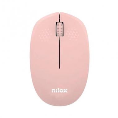 Nilox Ratón Wireless, 1000 DPI, 3 botones, Rosa