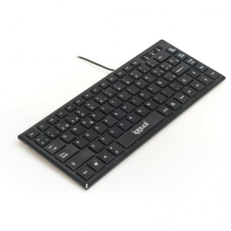 iggual Teclado USB compacto TKL Slim TKL-USB negro