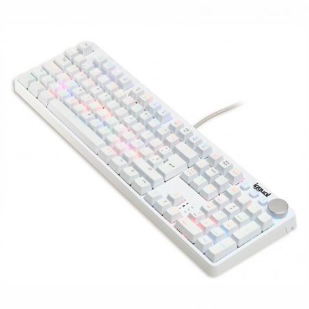 iggual Teclado gaming mecánico PEARL RGB blanco