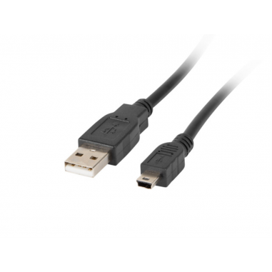 CABLE USB LANBERG 2.0 MACHO/MINI USB MACHO 1.8M NEGRO