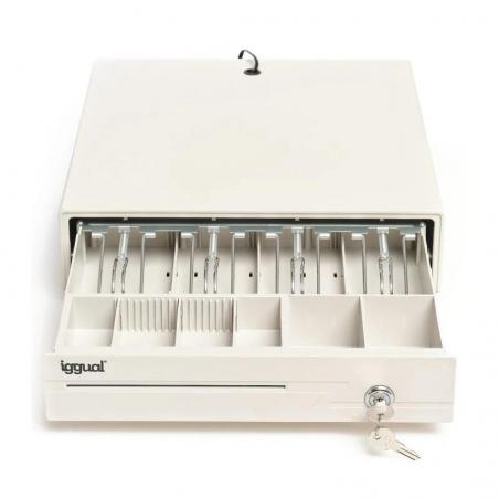 iggual Cajón portamonedas IRON-10W 38cm 4+6 blanco